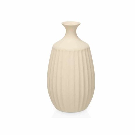 Vaas Beige Keramisch 21 x 39 x 21 cm (2 Stuks) Strepen 2
