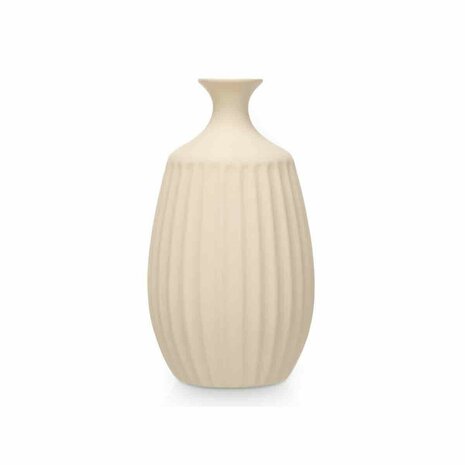 Vaas Beige Keramisch 21 x 39 x 21 cm (2 Stuks) Strepen 3