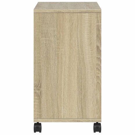 Bijzettafel met wieltjes 50x30x55 cm hout sonoma eikenkleurig 6