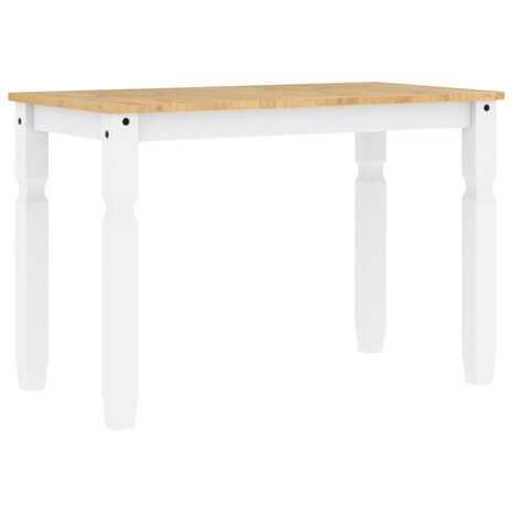 Eettafel Corona 112x60x75 cm massief grenenhout wit 2