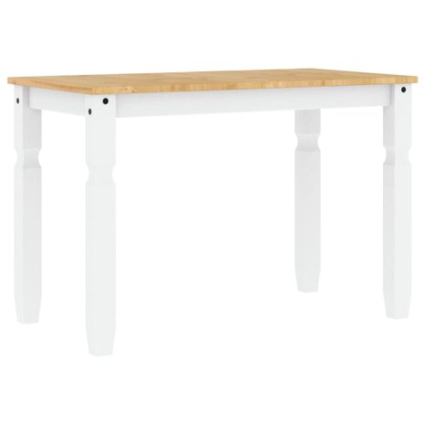 Eettafel Corona 112x60x75 cm massief grenenhout wit 6