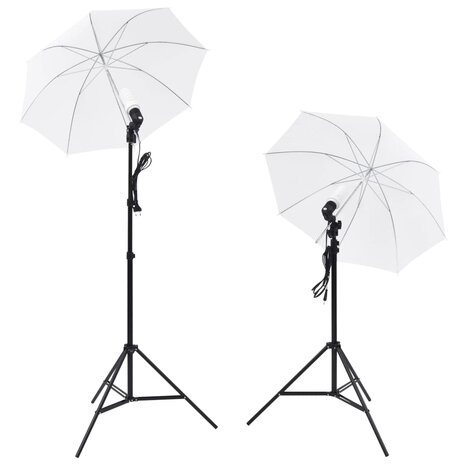 Fotostudio set met 5 gekleurde achtergronden & 2 paraplu&apos;s 4