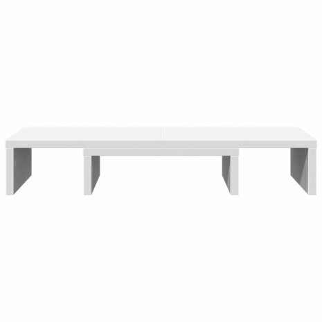 Monitorstandaard verstelbaar 60x24x10,5 cm bewerkt hout wit 4