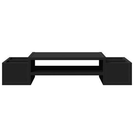 Monitorstandaard met opbergruimte 70x27x15 cm hout zwart 4