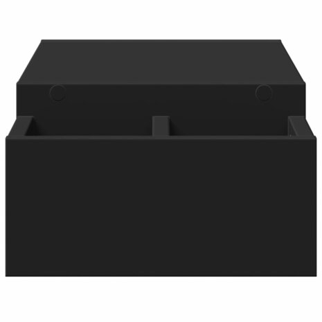 Monitorstandaard met opbergruimte 70x27x15 cm hout zwart 5