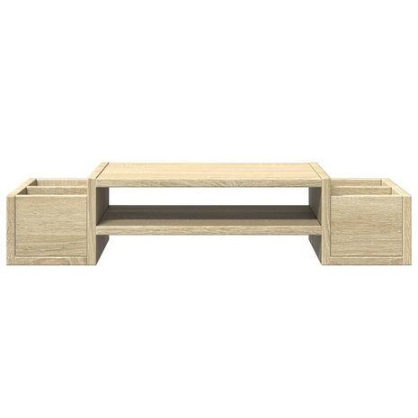 Monitorstandaard met opbergruimte 70x27x15 cm hout sonoma eiken 4