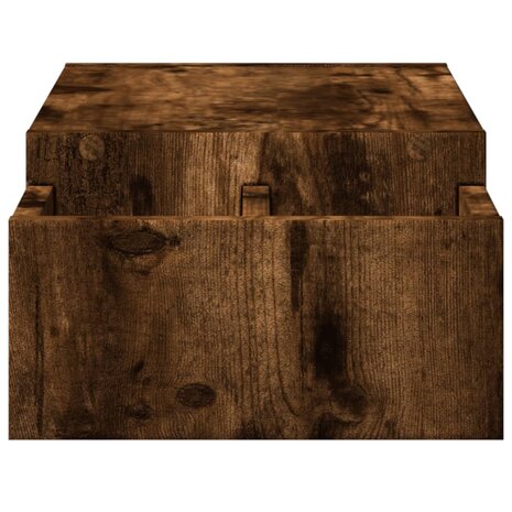 Monitorstandaard opbergruimte 70x27x15 cm hout gerookt eiken 5
