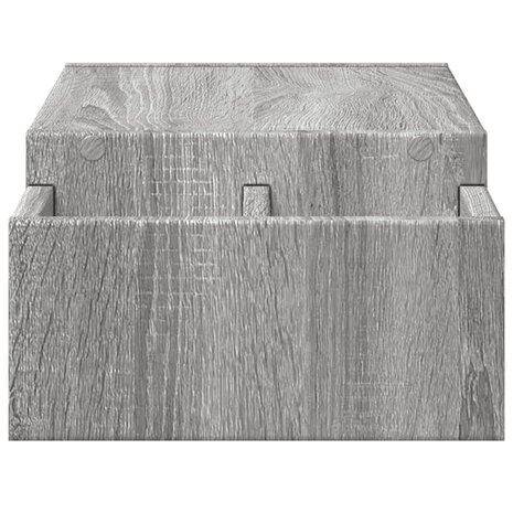 Monitorstandaard met opbergruimte 70x27x15 cm hout grijs sonoma 5