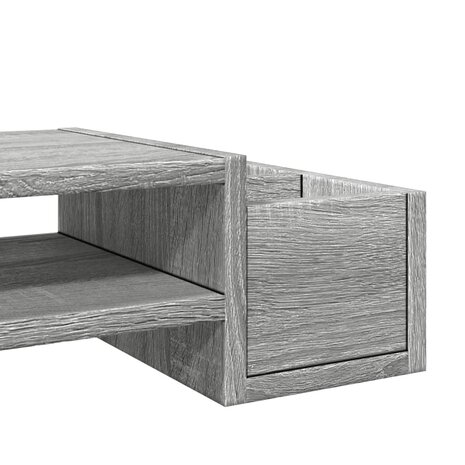 Monitorstandaard met opbergruimte 70x27x15 cm hout grijs sonoma 7