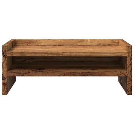 Monitorstandaard 42x24x16 cm bewerkt hout oud houtkleurig 4