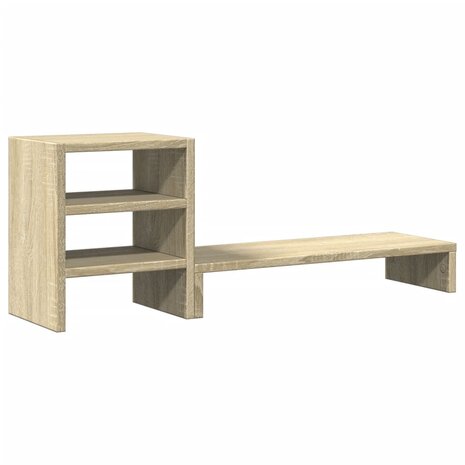 Monitorstandaard met bureau-organizer bewerkt hout sonoma eiken 2