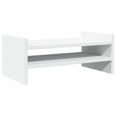 Monitorstandaard 50x27x20 cm bewerkt hout wit 2