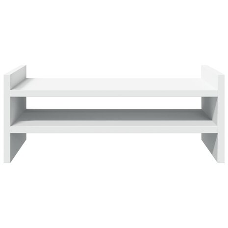 Monitorstandaard 50x27x20 cm bewerkt hout wit 4