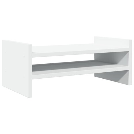 Monitorstandaard 50x27x20 cm bewerkt hout wit 6