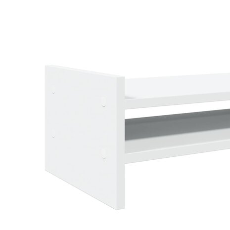 Monitorstandaard 100x27x20 cm bewerkt hout wit 7