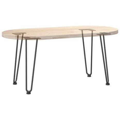 Haarspeld tafelpoten 4 st 42 cm massief staal zwart 8