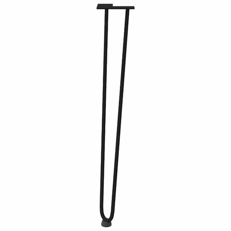 Haarspeld tafelpoten 4 st 72 cm massief staal zwart 5