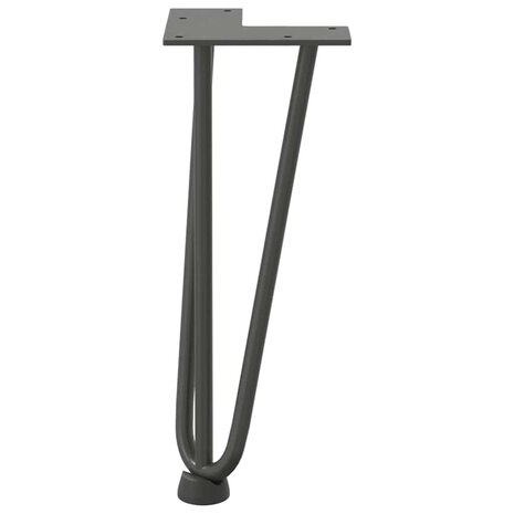 Haarspeld tafelpoten 4 st 30 cm massief staal antracietkleurig 5