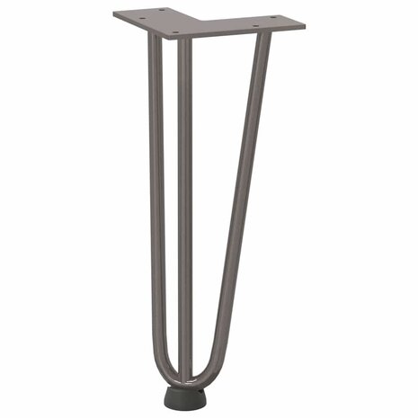 Haarspeld tafelpoten 4 st 30 cm massief staal naturel 4
