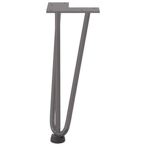 Haarspeld tafelpoten 4 st 30 cm massief staal naturel 5