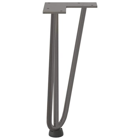 Haarspeld tafelpoten 4 st 30 cm massief staal naturel 6