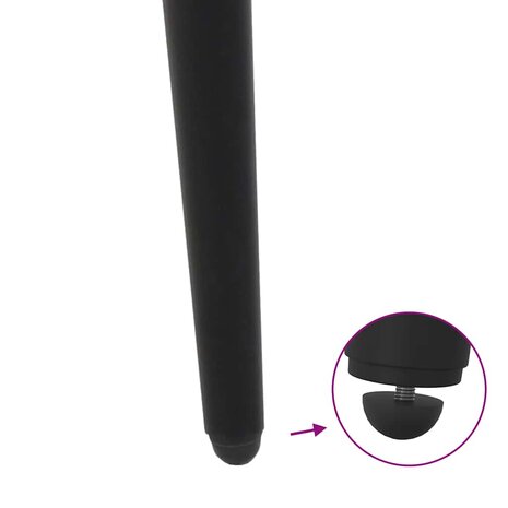Salontafelpoten conische vorm 4 st 42-43 cm staal zwart 9
