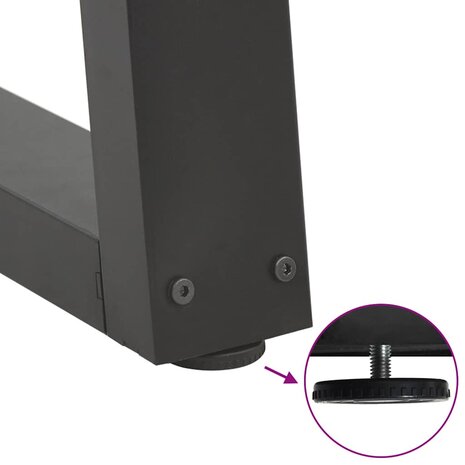 Eettafelpoten 2 st V-vormig 40x(30-31,3) cm staal antraciet 9