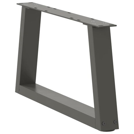 Eettafelpoten 2 st V-vormig 50x(30-31,3) cm staal antraciet 4