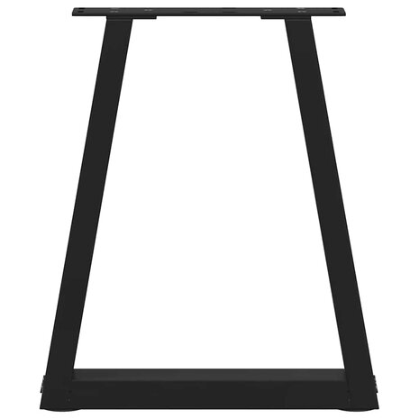 Eettafelpoten 2 st V-vormig 28x(42-43,3) cm staal zwart 5