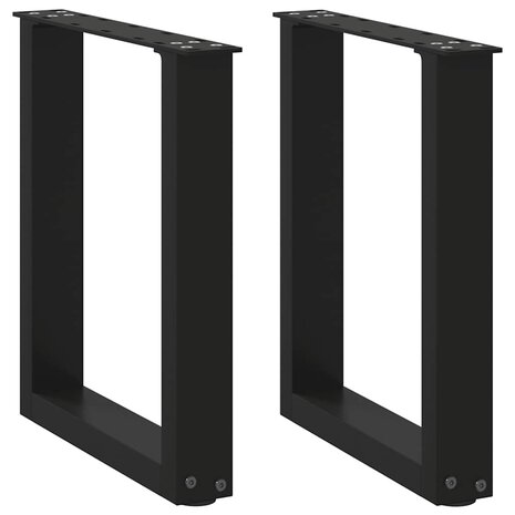 Salontafelpoten 2 st U-vormig 28x(42-43) cm staal zwart 1