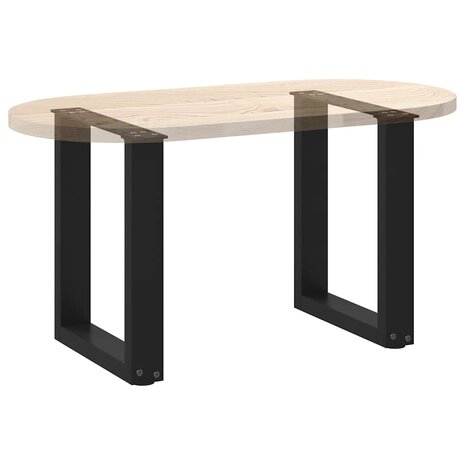 Salontafelpoten 2 st U-vormig 28x(42-43) cm staal zwart 8
