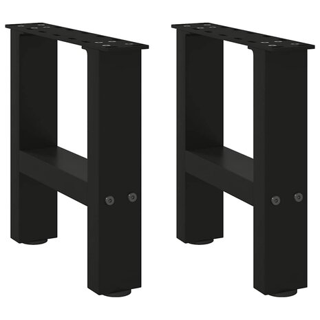 Salontafelpoten 2 st 30x(30-31) cm staal zwart 1