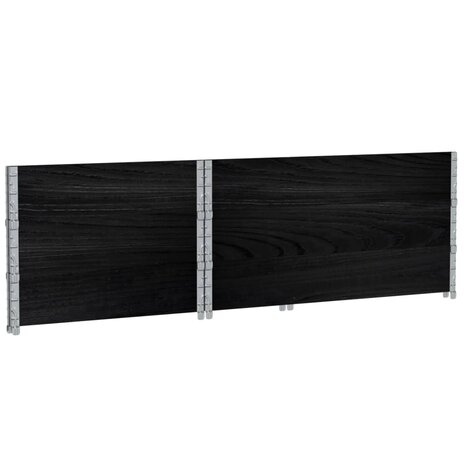 Palletopzetranden 3 st 120x80 cm massief grenenhout zwart 6