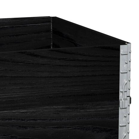 Palletopzetranden 3 st 120x80 cm massief grenenhout zwart 7