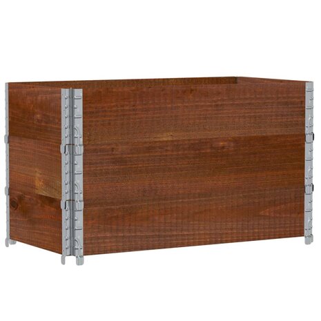 Palletopzetranden 3 st 100x50 cm massief grenenhout bruin 2