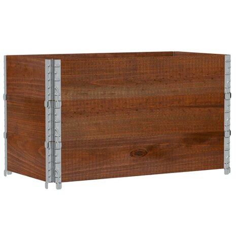 Palletopzetranden 3 st 100x50 cm massief grenenhout bruin 5