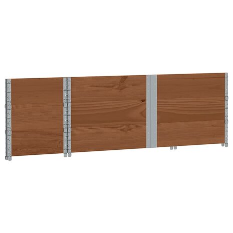 Palletopzetranden 3 st 150x50 cm massief grenenhout bruin 4