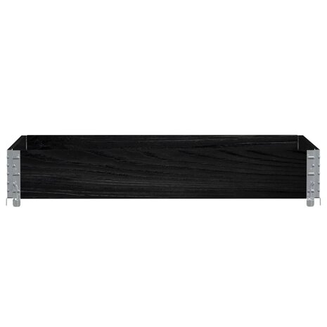 Palletopzetrand 120x80 cm massief grenenhout zwart 3
