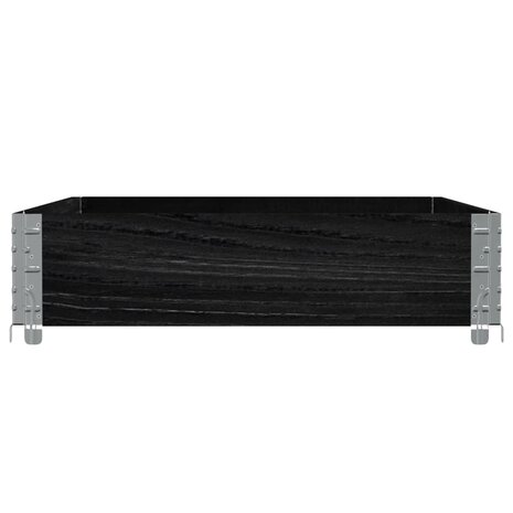 Palletopzetrand 120x80 cm massief grenenhout zwart 4