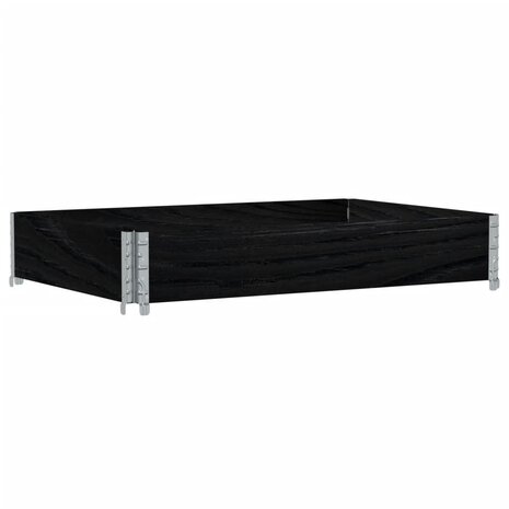 Palletopzetrand 120x80 cm massief grenenhout zwart 5