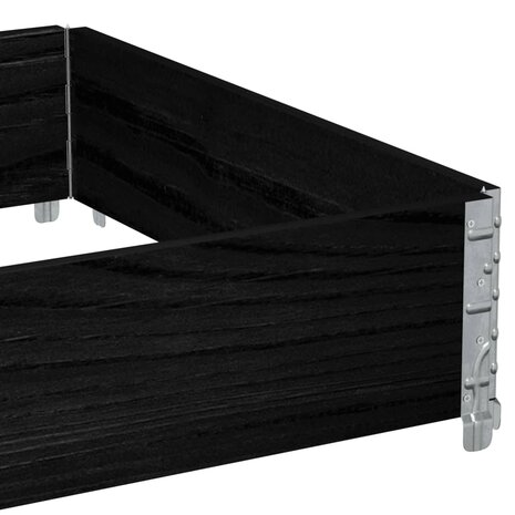 Palletopzetrand 120x80 cm massief grenenhout zwart 7