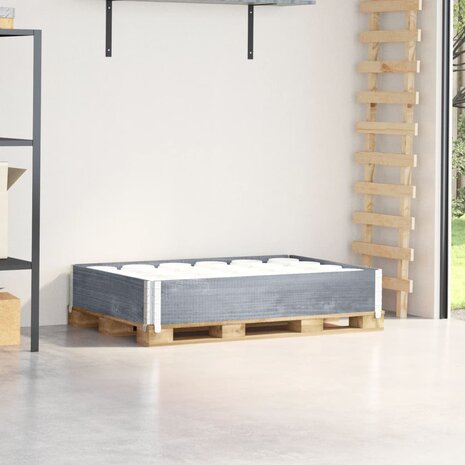 Palletopzetrand 120x80 cm massief grenenhout grijs 1