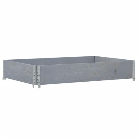 Palletopzetrand 120x80 cm massief grenenhout grijs 2