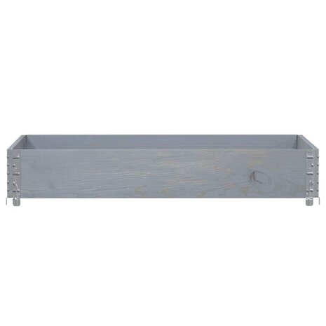 Palletopzetrand 120x80 cm massief grenenhout grijs 3