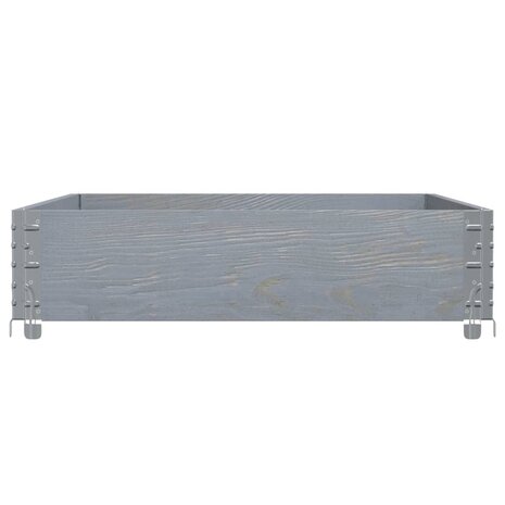 Palletopzetrand 120x80 cm massief grenenhout grijs 4