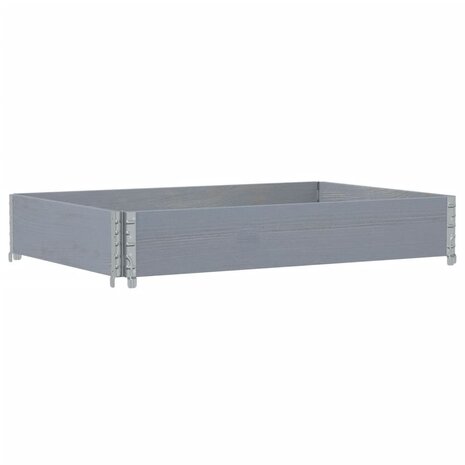 Palletopzetrand 120x80 cm massief grenenhout grijs 5