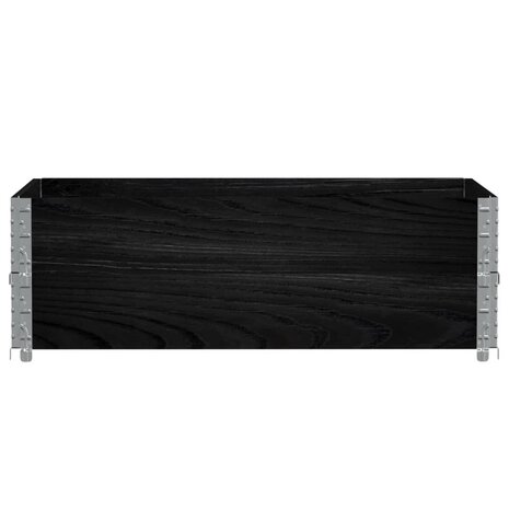 Palletopzetranden 2 st 120x80 cm massief grenenhout zwart 3