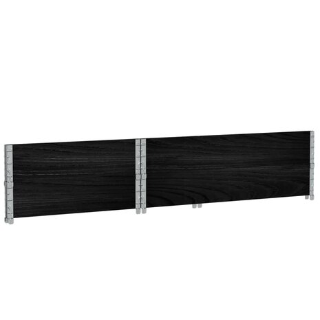 Palletopzetranden 2 st 120x80 cm massief grenenhout zwart 6