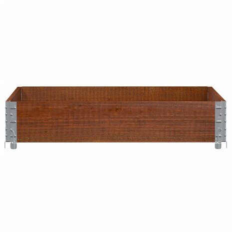 Palletopzetrand 100x100 cm massief grenenhout bruin 3