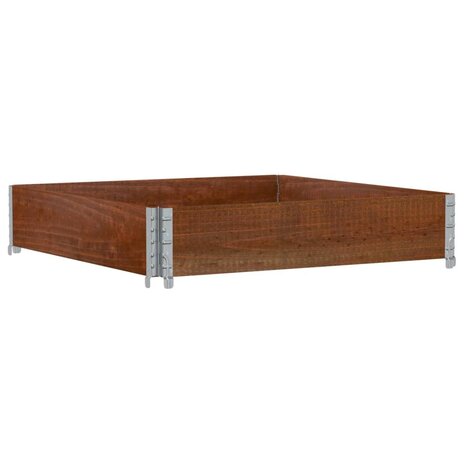Palletopzetrand 100x100 cm massief grenenhout bruin 5